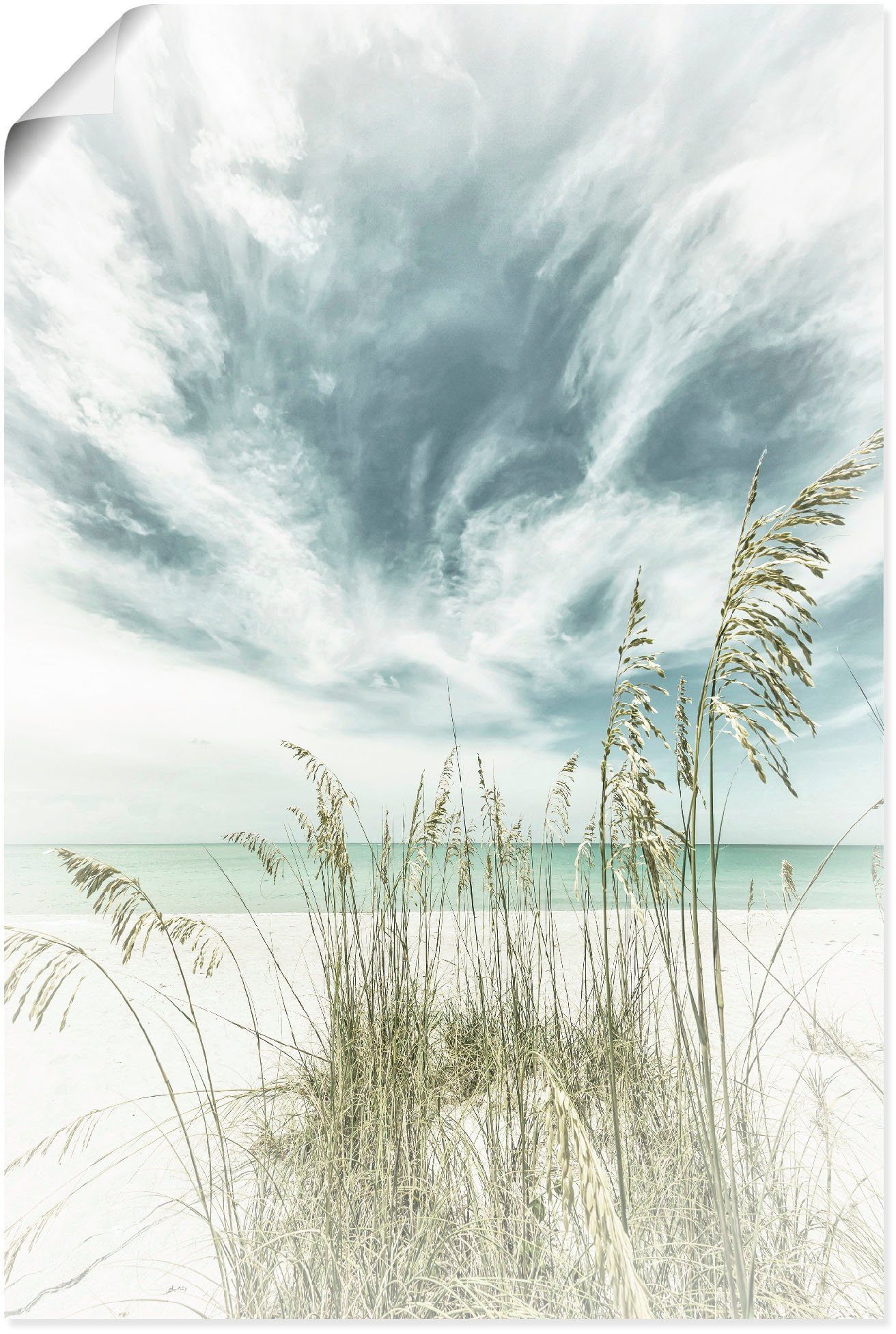 Artland Wandbild Himmlische Stille am Strand Vintage, Strandbilder (1 St), als Leinwandbild, Poster in verschied. Größen