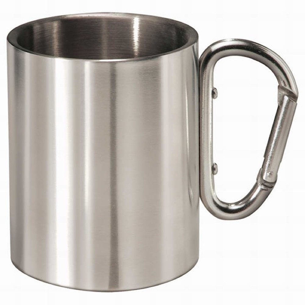 MATO Becher Isolierbecher mit Karabiner „Hang-on" 0,3l mattierter Edelstahl
