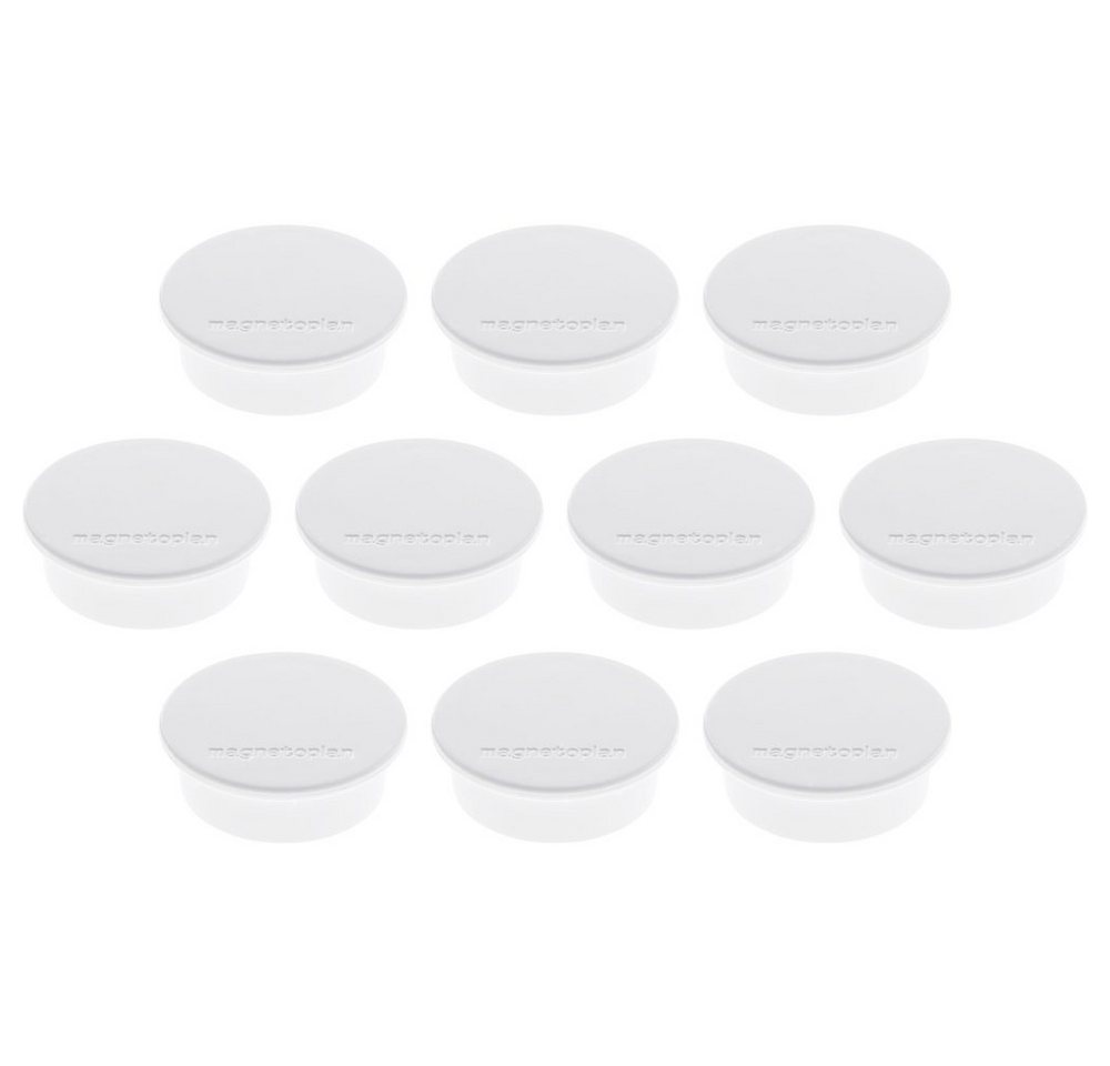 Thumbnail - magnetoplan® Magnet magnetoplan Magnet Discofix Color (x H) 40 mm x 13 mm rund Weiß 10 S
