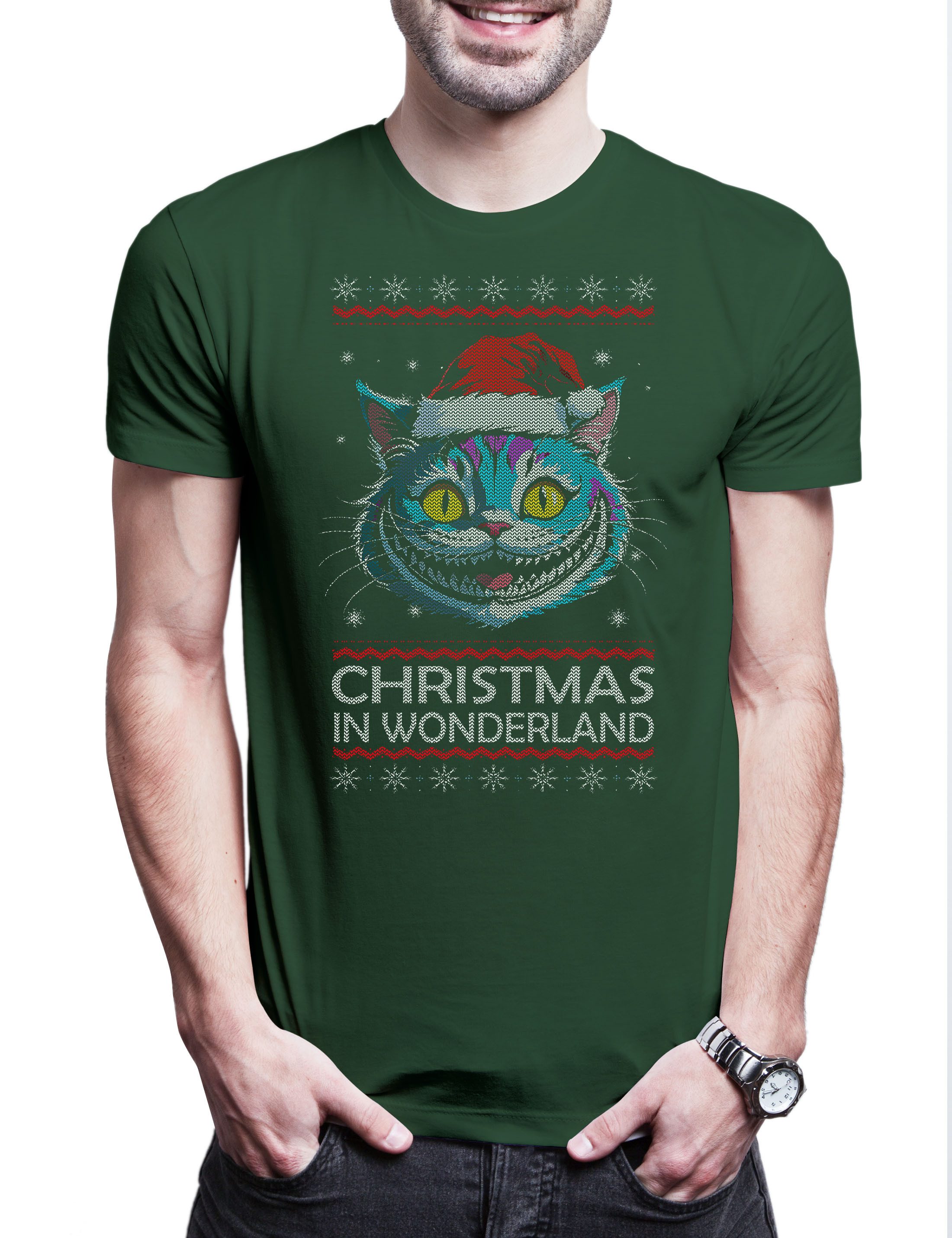 Print-Shirt Christmas Wonderland Herren T-Shirt Winter Merry Alice Santa In X-Mas