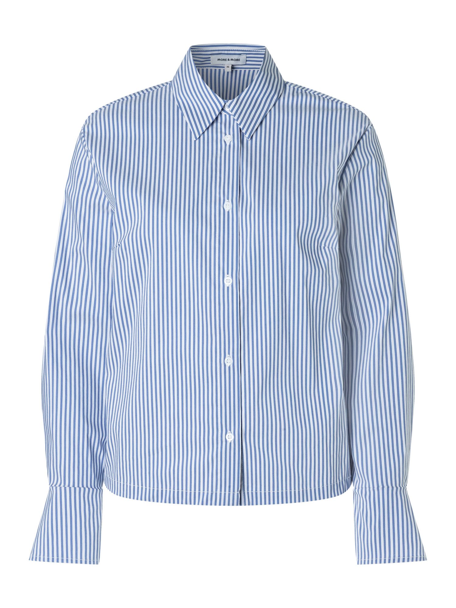 MORE&MORE Langarmbluse Baumwollstretch-Kurzbluse günstig online kaufen