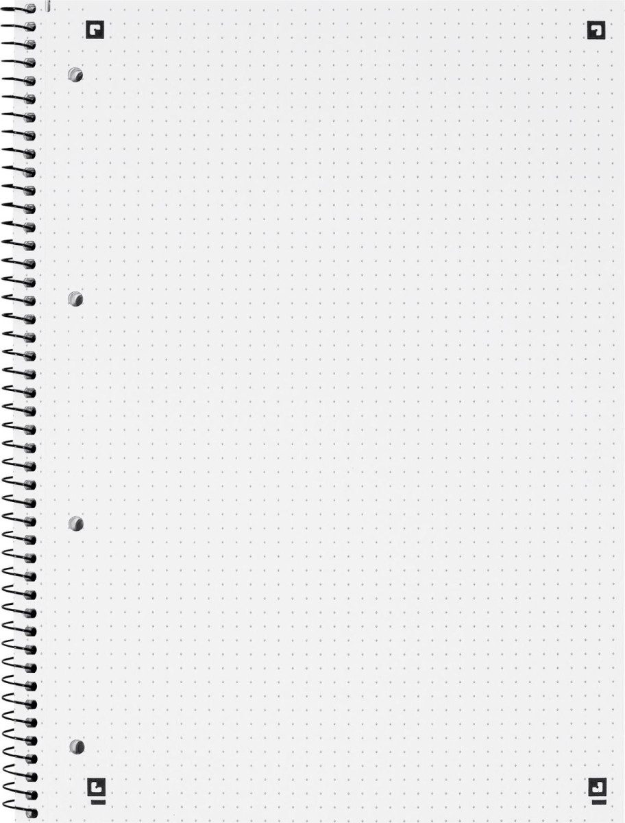 OXFORD Notenblock Collegeblock Schule A4+ 80 Blatt 90g/qm dot-Lineatur grünblau