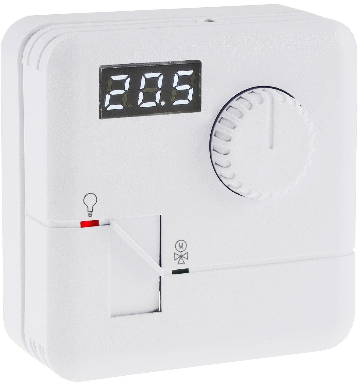 Steckdosen-Thermostat Raumtemperatur-Regler Thermostat 7A, weißes LED-Display, 5-30°C, 110-2