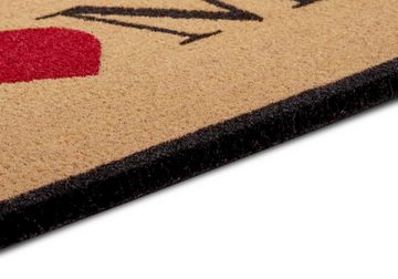 Fußmatte Kokos Heart In Home, HANSE Home, rechteckig, Höhe: 15 mm, Kokos, Schmutzfangmatte, Outdoor, Rutschfest, Innen, Kokosmatte, Flur