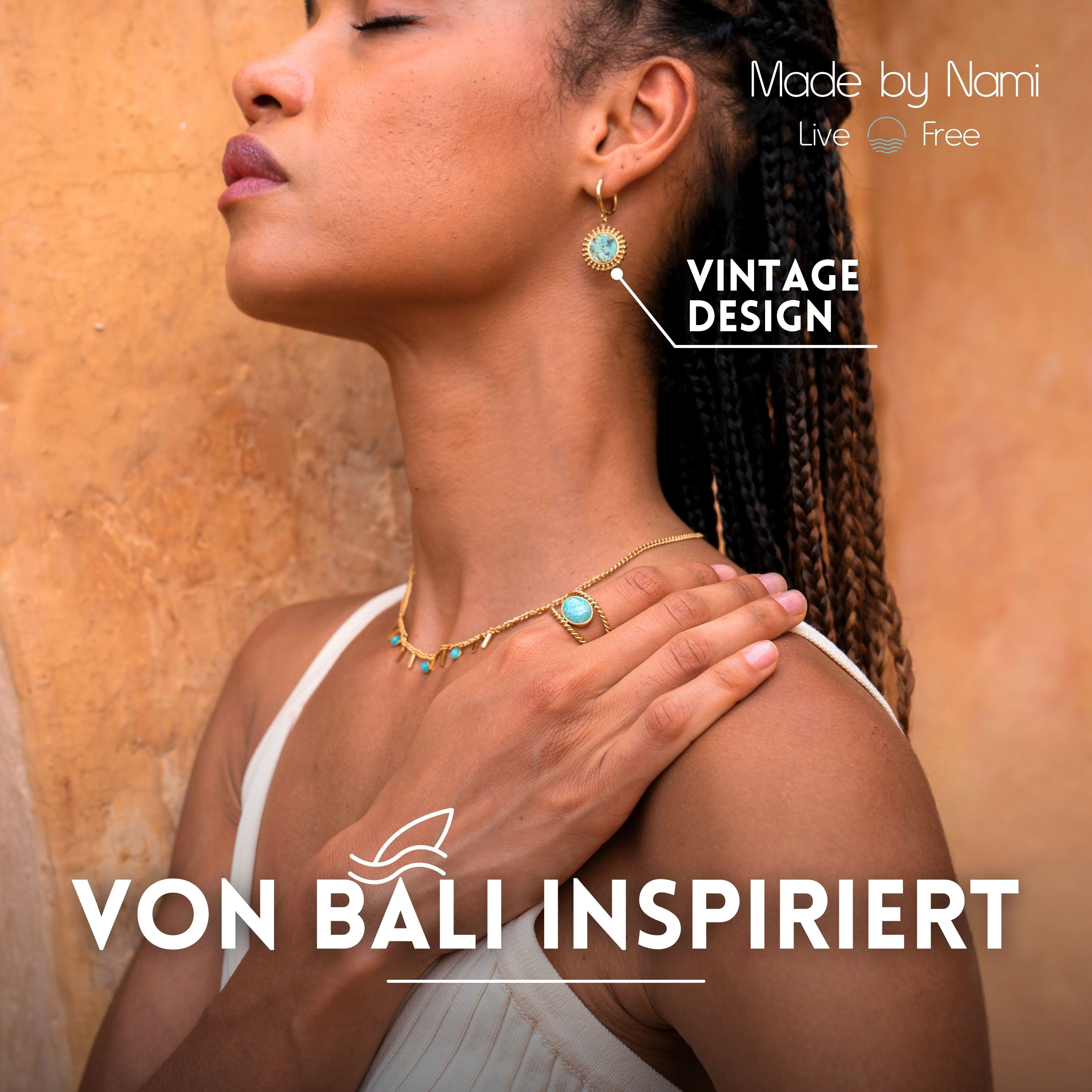 Made by Nami Schmuckset Mehrteilig Damen Gold aus Edelstahl Wasserfest, Hal günstig online kaufen