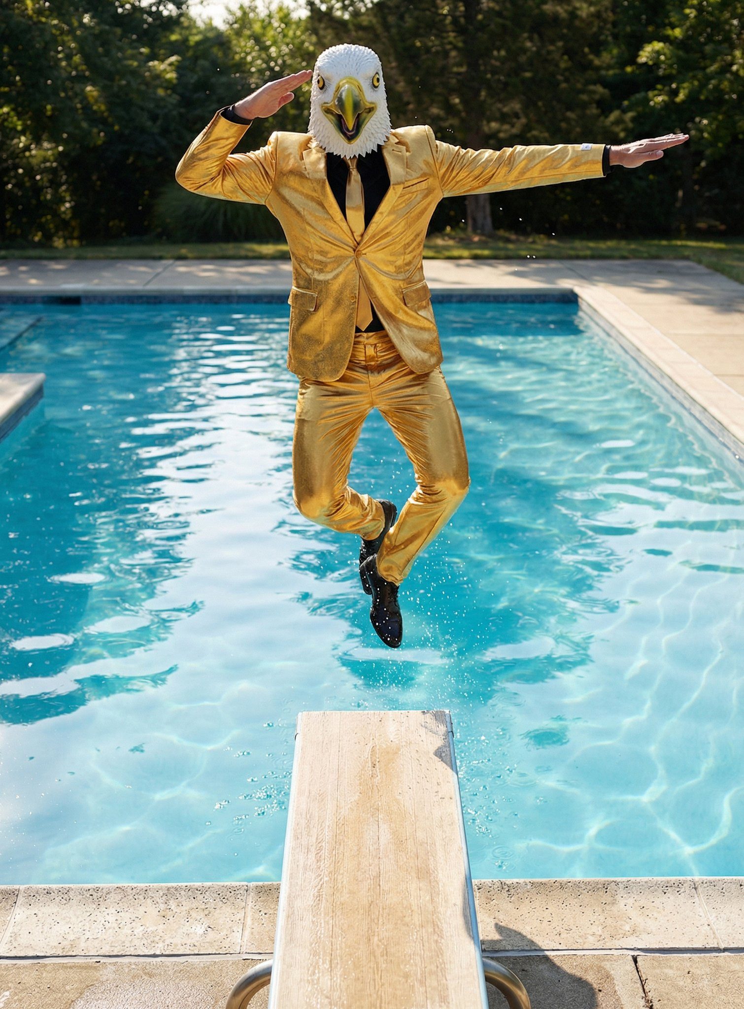Opposuits Anzug Groovy Gold Kostüm Anzug - für Karneval Silvester Going for Gold: Bling-Bling zum Anziehen
