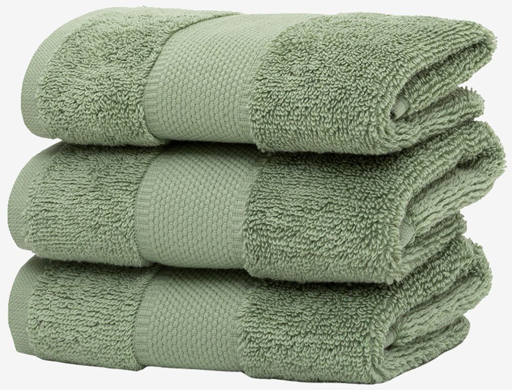 Wolkenfeld Gästehandtücher Premium Low-Twist Baumwolle 550 g/m² – 3 Gästehandtücher, Frottier (3-St), 30×50 cm – weich, saugfähig und ideal für Gäste & Alltag