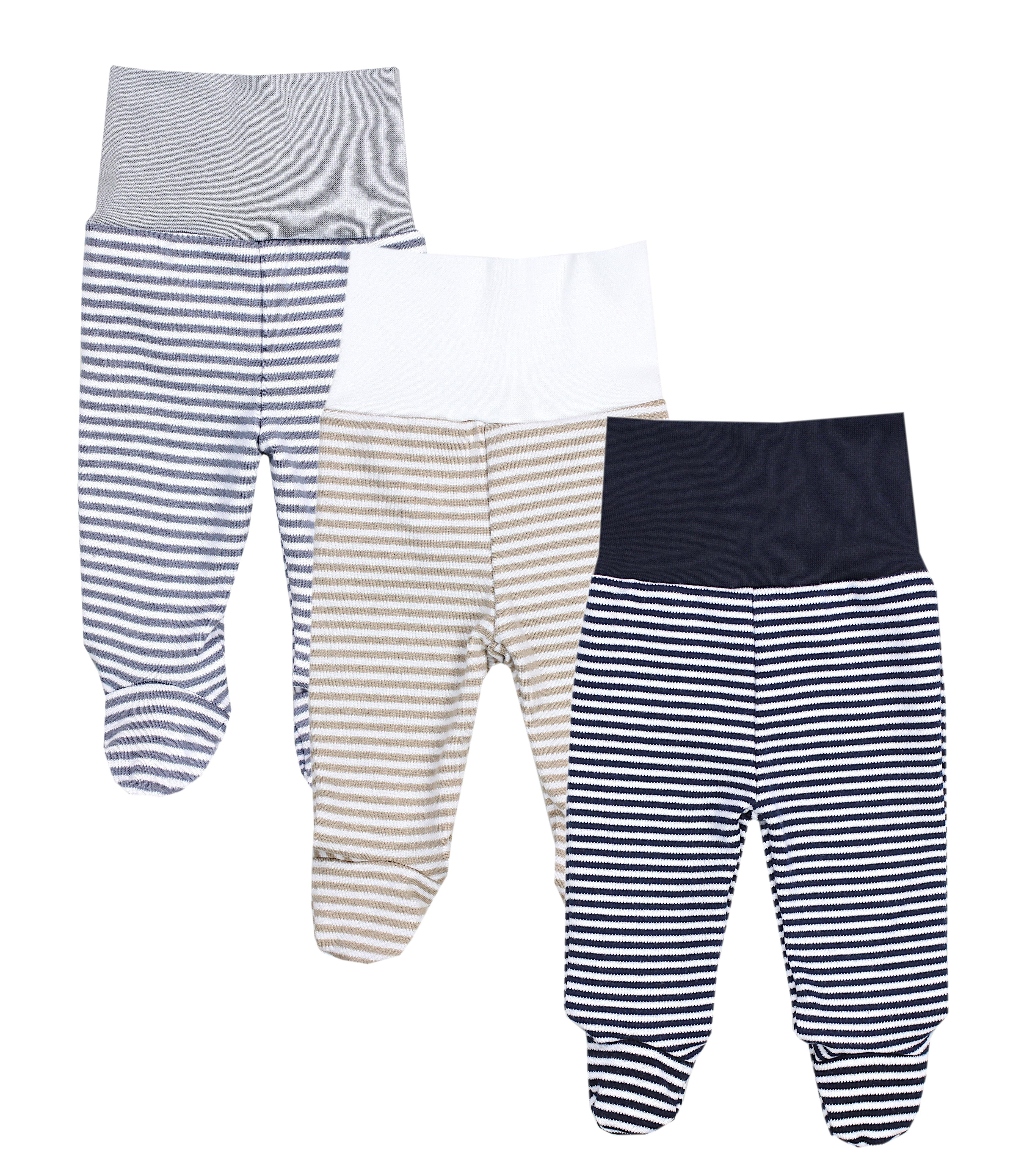 TupTam Strampler TupTam Baby Jungen Strampelhose mit Fuß 3er Pack (3-tlg) Farbenmix 8