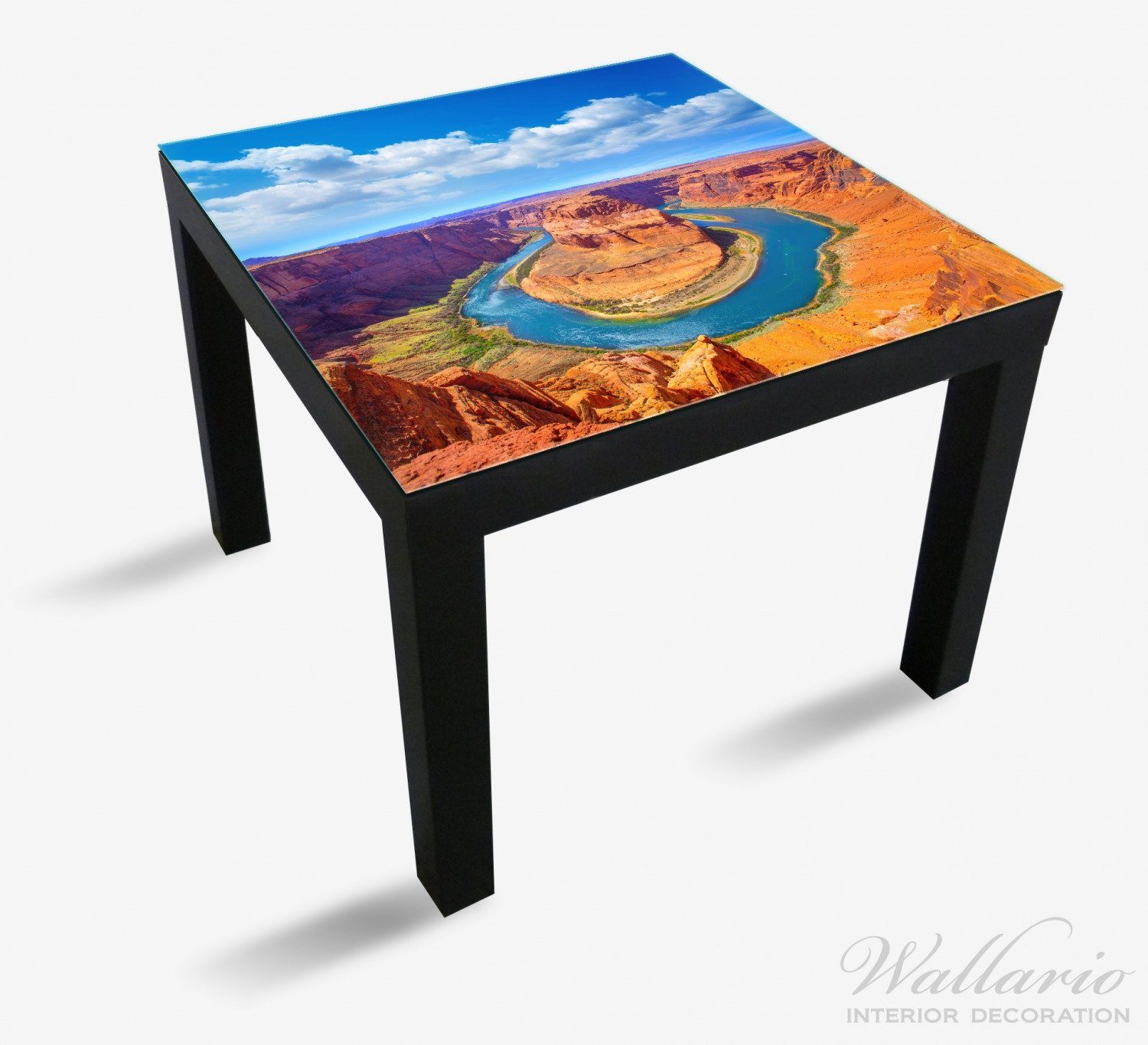 Mäander River (1 Tisch Ikea Lack Tischplatte Wallario Colorado St), des geeignet Hufeisenförmiger für