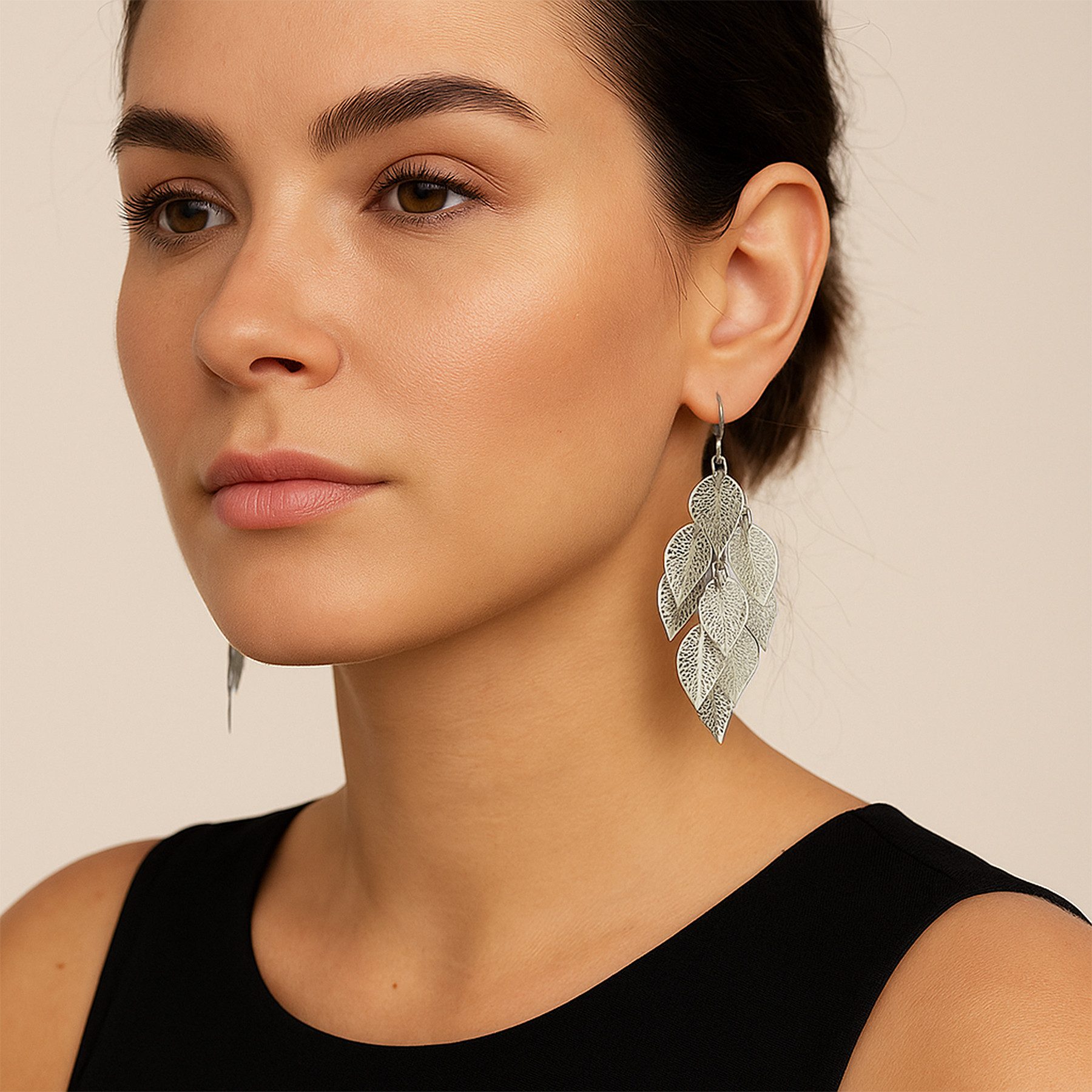 ANELY Paar Ohrhänger Filigranes Blättermotiv aus günstig online kaufen