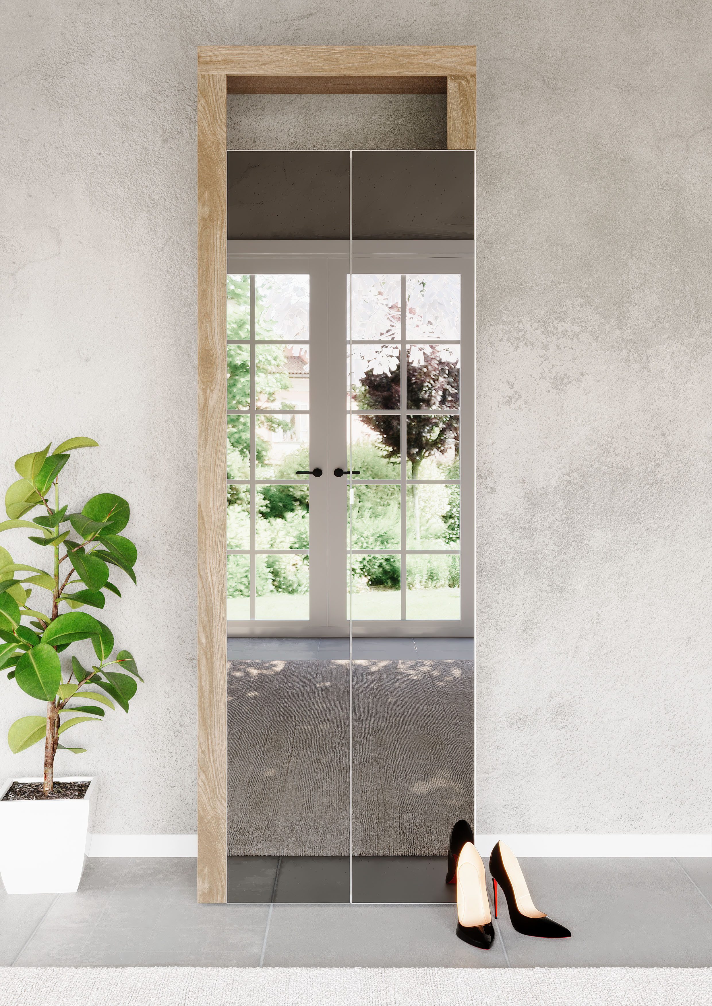 INOSIGN Schuhschrank HAMBURG Höhe 195 cm, Hochschrank, 2 Spiegeltüren, deko günstig online kaufen