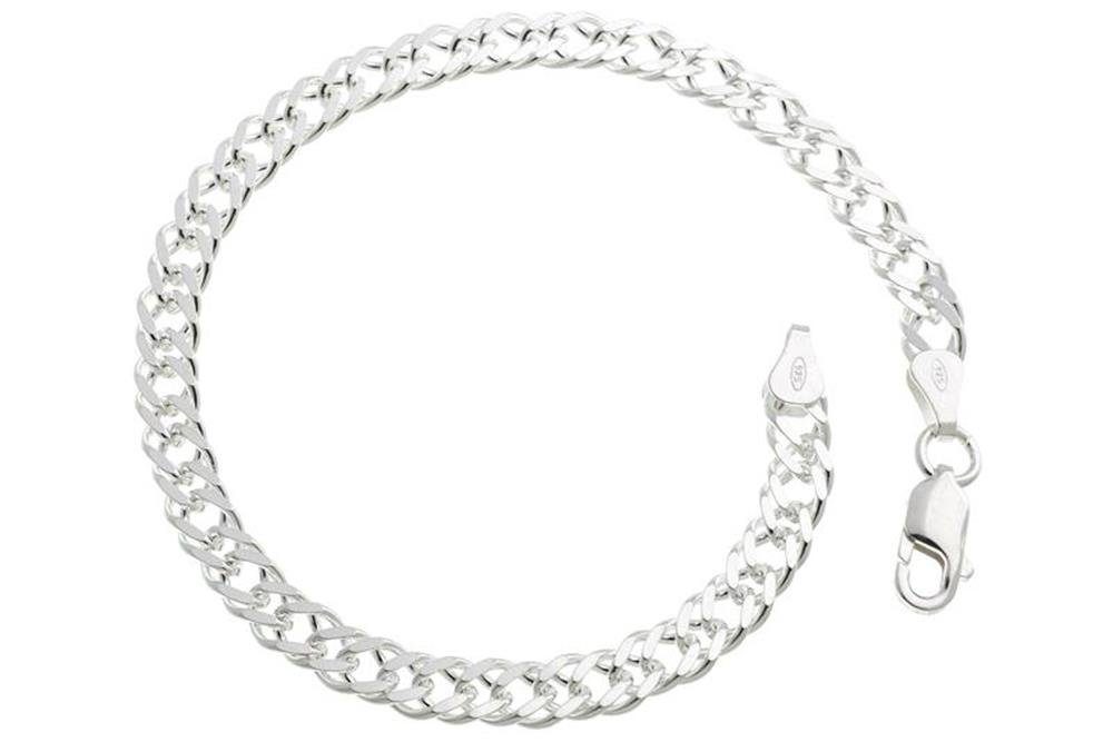 Silberkettenstore Silberarmband Zwillingspanzerkette Armband 5,5mm - 925 Silber