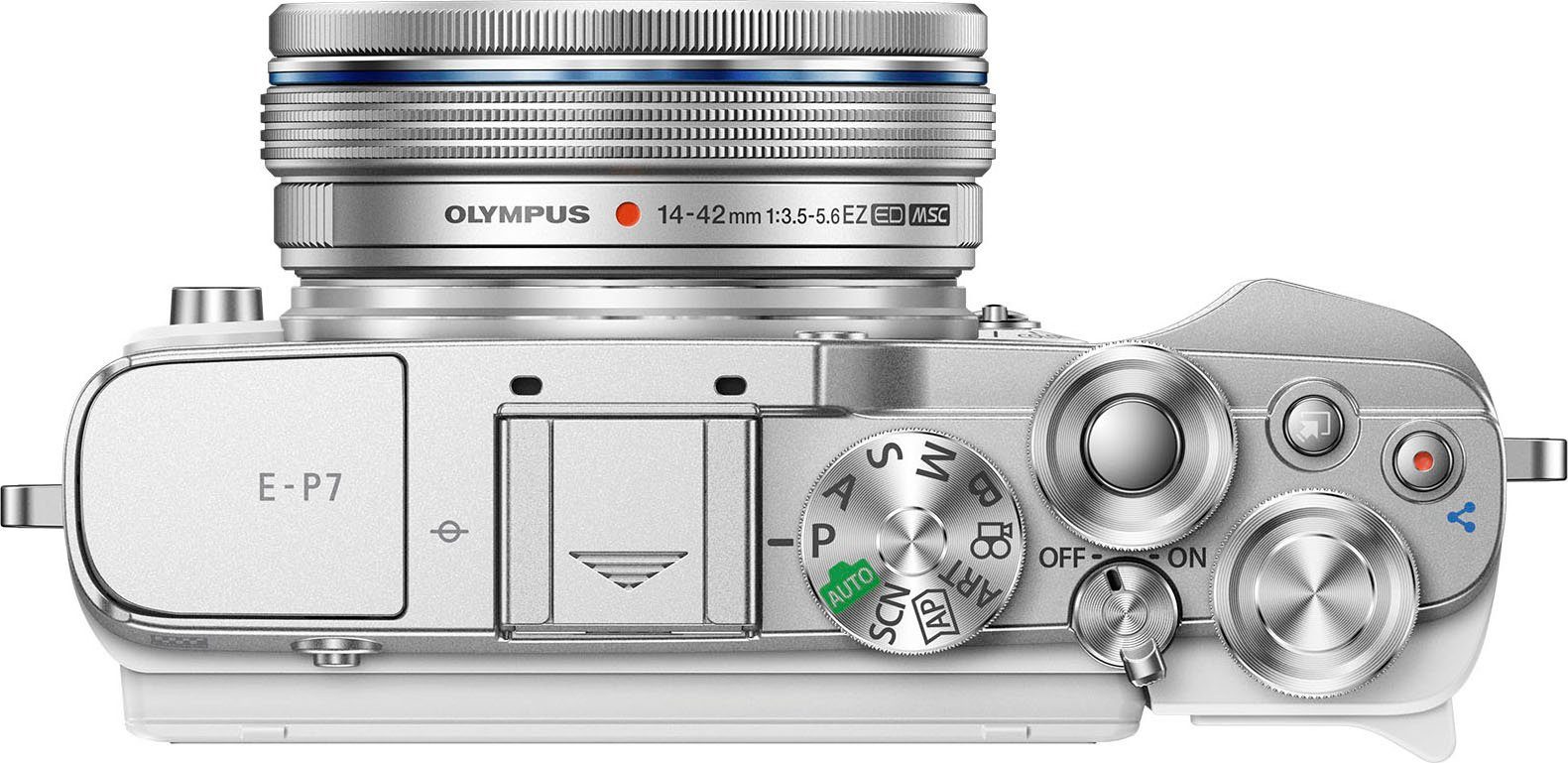 Olympus E‑P7 Systemkamera 20,3 ED opt. MP, Digital Bluetooth, 3x EZ 14-42mm (M. F3.5-5.6 Zoom, Pancake, WLAN) Zuiko