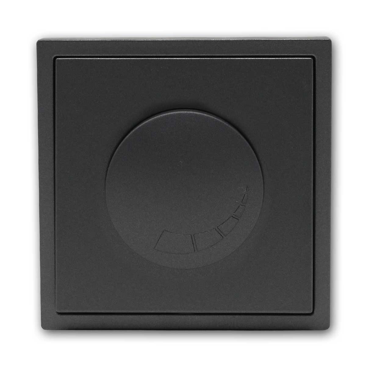 McPower Drehdimmer LED-Dimmer SHALLOW anthrazit 230V 300W mit Rahmen