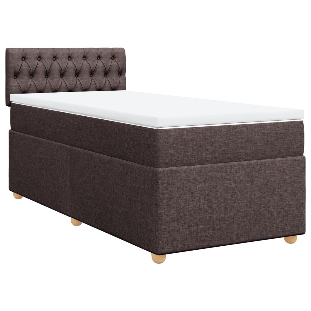 vidaXL Bett Boxspringbett mit Matratze Dunkelbraun günstig online kaufen