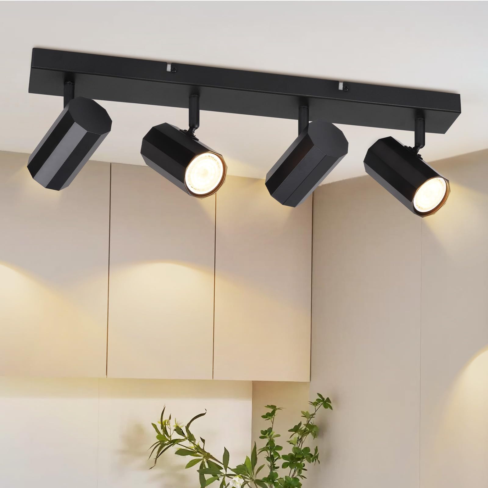Nettlife Deckenstrahler 2/3/4 Flammig Schwarz Vintage günstig online kaufen