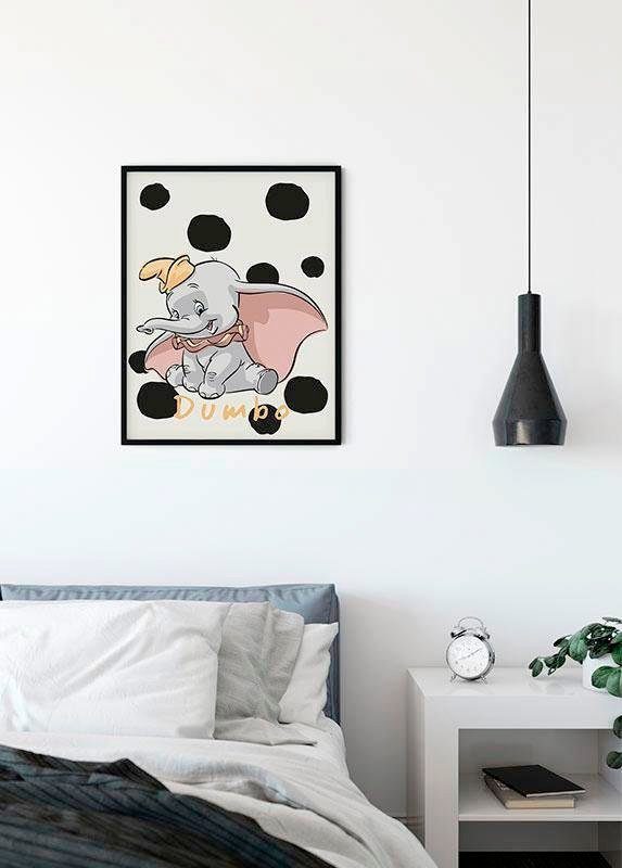 Komar Poster Dumbo (1 St), Wohnzimmer Disney Schlafzimmer, Kinderzimmer, Dots