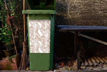 MuchoWow Wandsticker Tiermuster - Schlange - Form - Pastell (1 St), Mülleimer-aufkleber, Mülltonne, Sticker, Container, Abfalbehälter