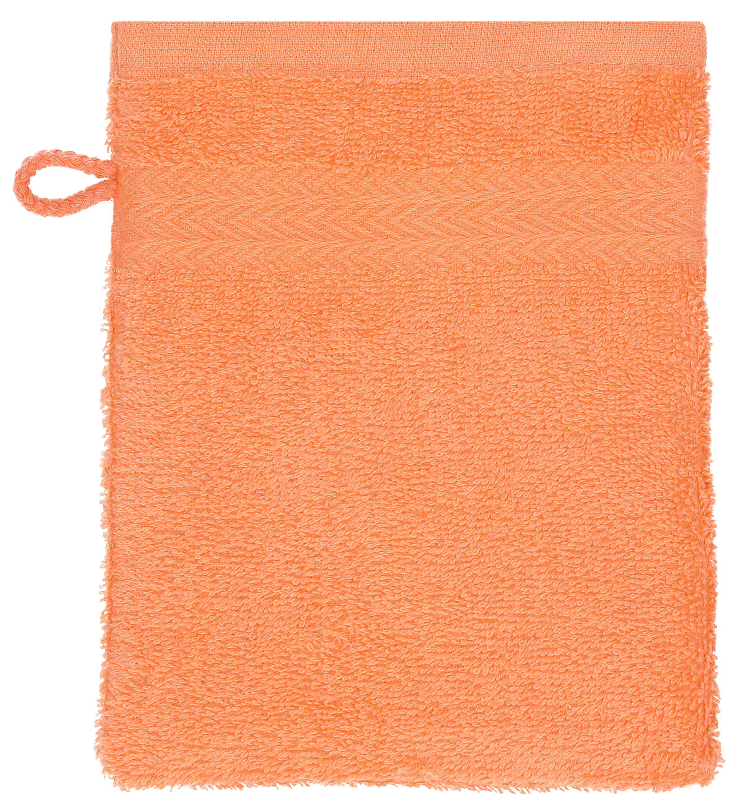 Stück Baumwolle Premium Farbe und Waschhandschuhe Betz 10 Waschhandschuh orange Waschlappen Set anthrazit cm 16x21 100%