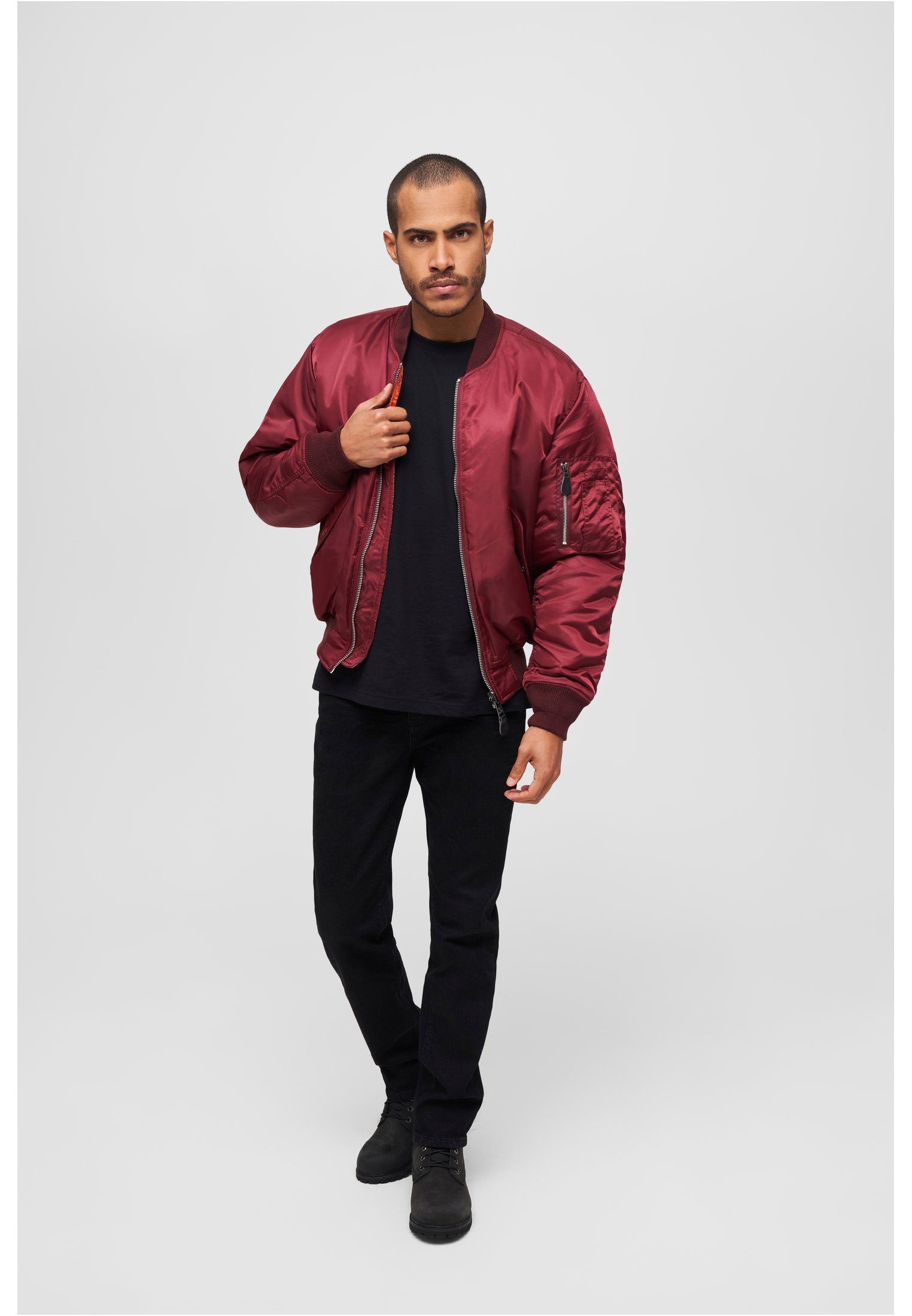 Jacket Brandit Herren MA1 (1-St) Sommerjacke Bomber bordeaux