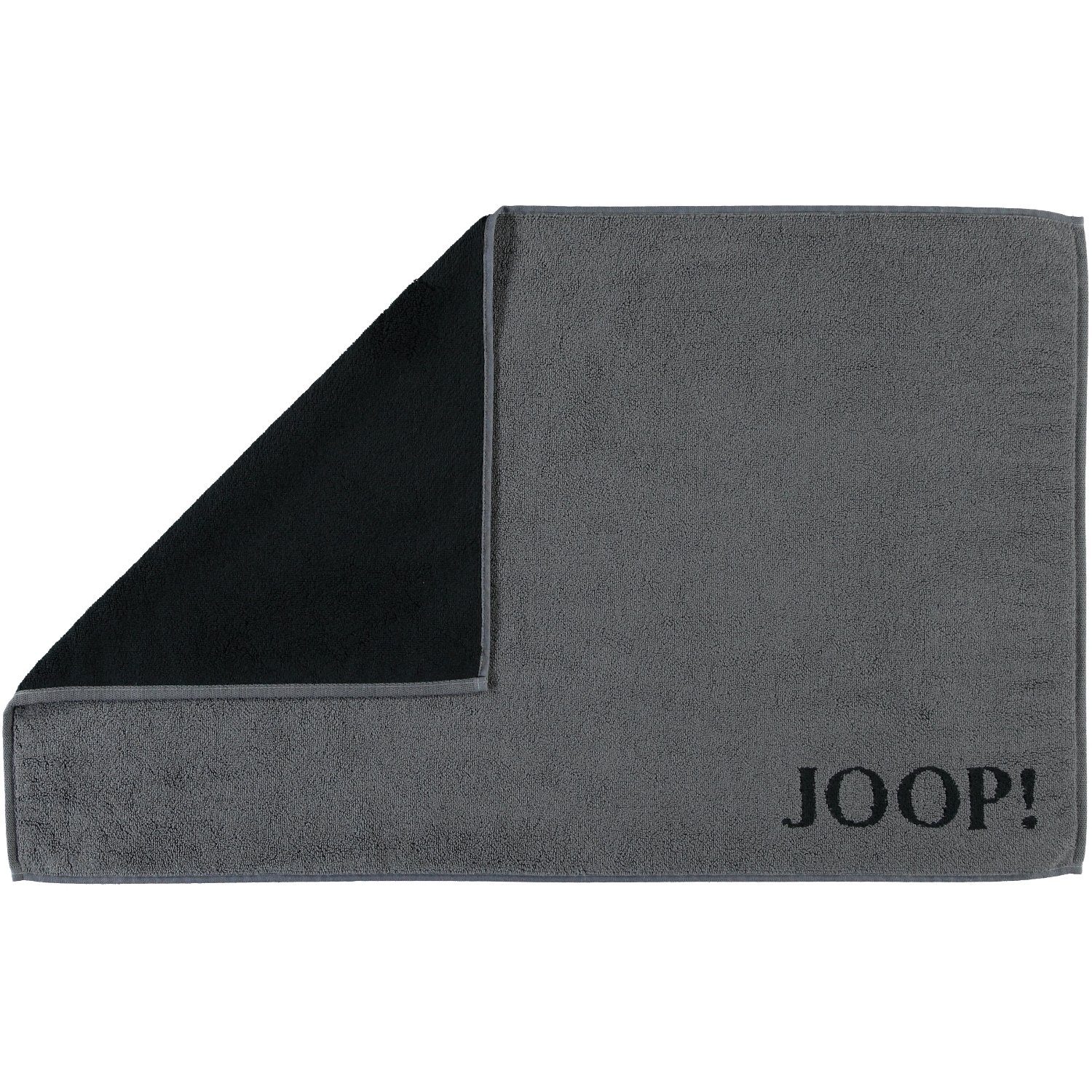JOOP! Badematte Classic Doubleface 1600 – Flauschige Baumwoll-Badematte In Silber-Weiß, 70x120 Cm