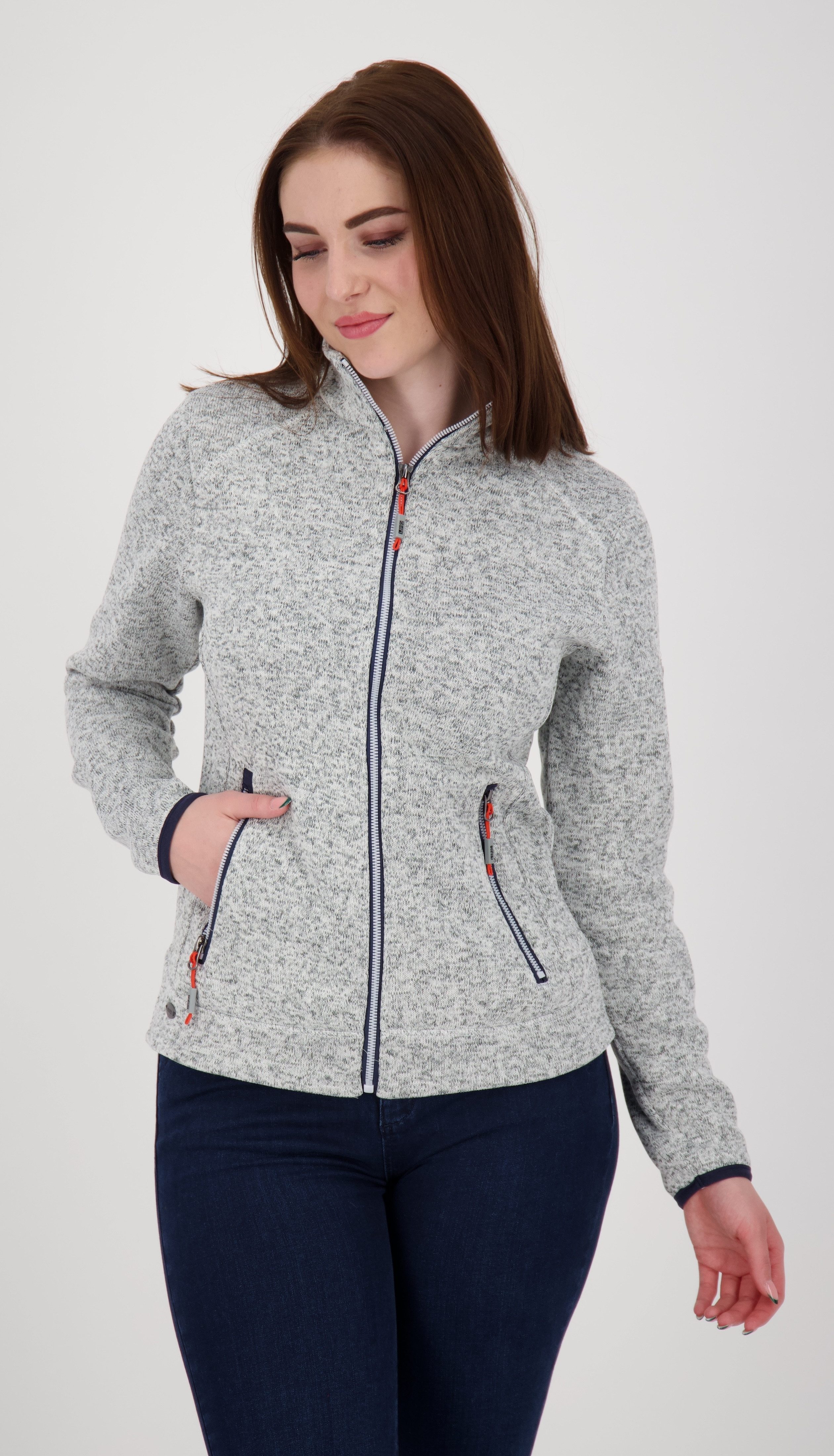 Linea Primero DEPROC Active Strickfleecejacke KIRKVALE X WOMEN auch in Großen Größen erhältlich hellgrau