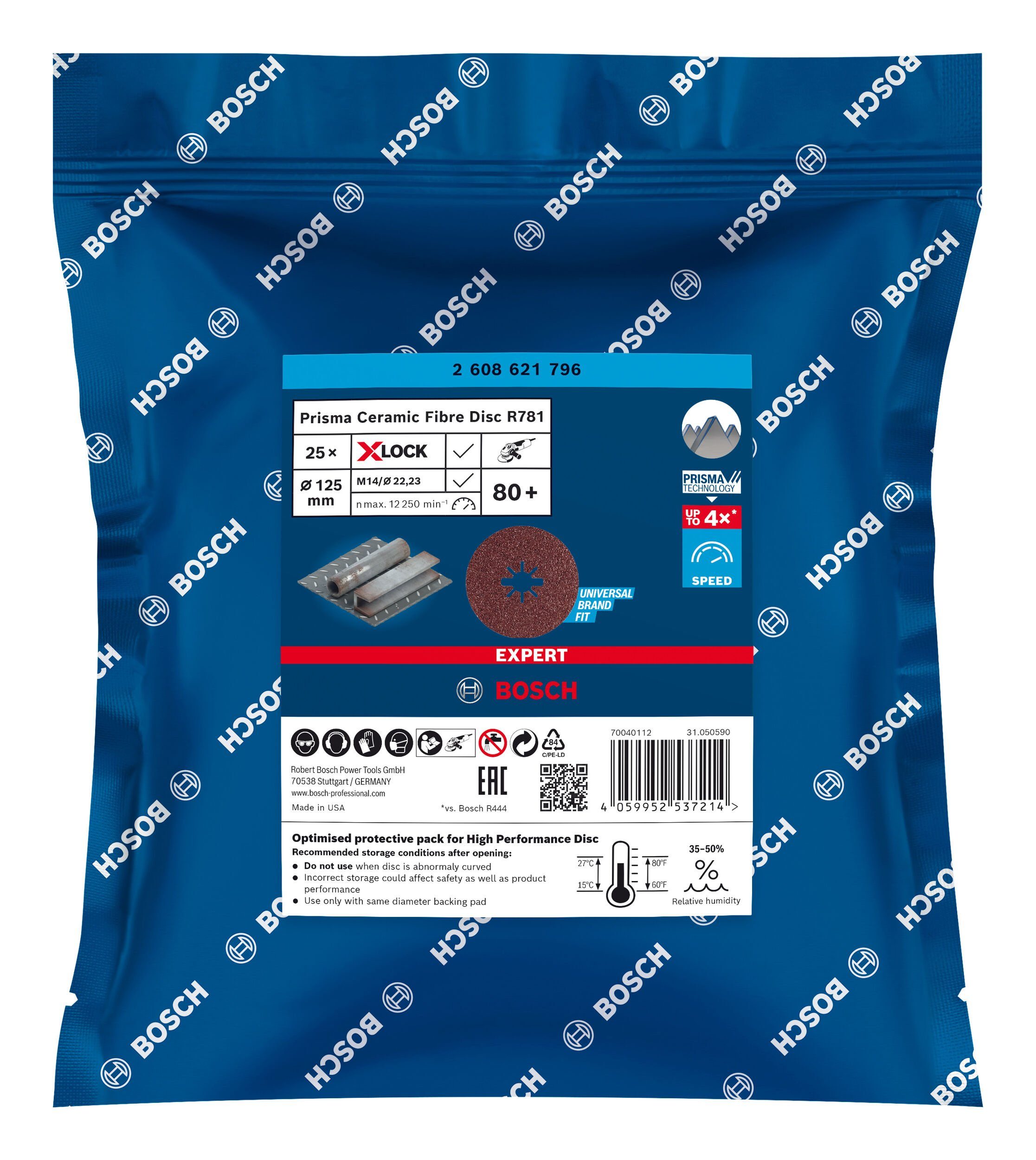 Ceramic mm, mm, BOSCH 22,23 X-LOCK, kleine Winkelschleifer Fiberscheibe, Prisma 80 G Schleifscheibe 125 Expert für R781