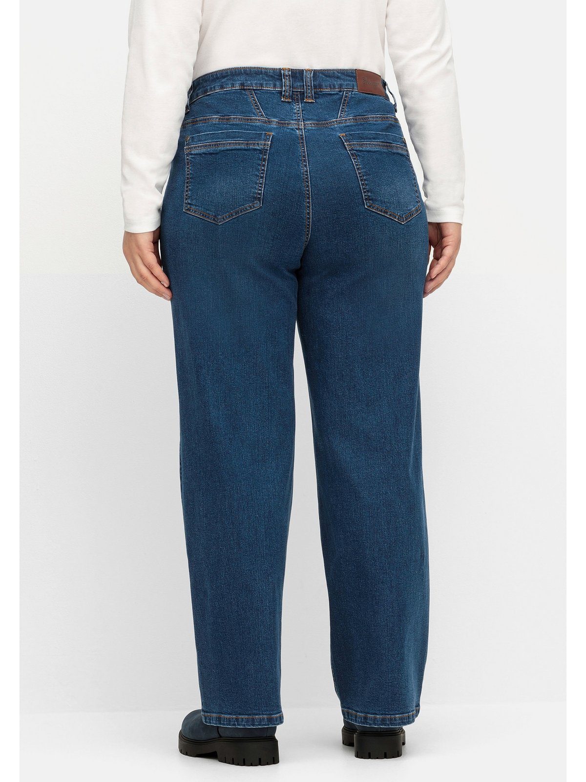 Waden Große Weite ELLA Denim Jeans Oberschenkel kräftige blue und dark Sheego für Größen