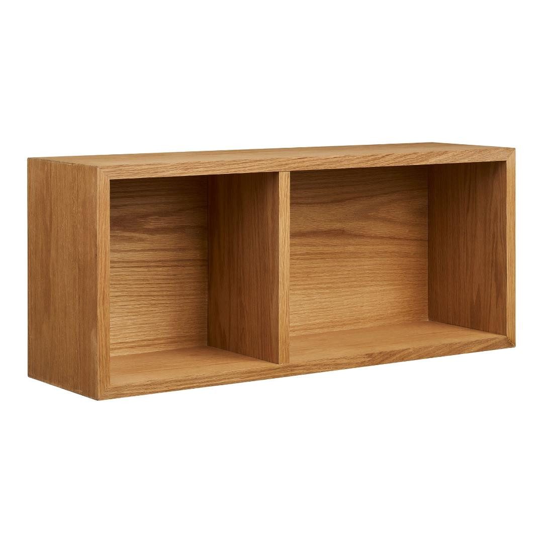 ebuy24 Regal Kria Wandregal 2 Ebenen Echtholzfurnier.