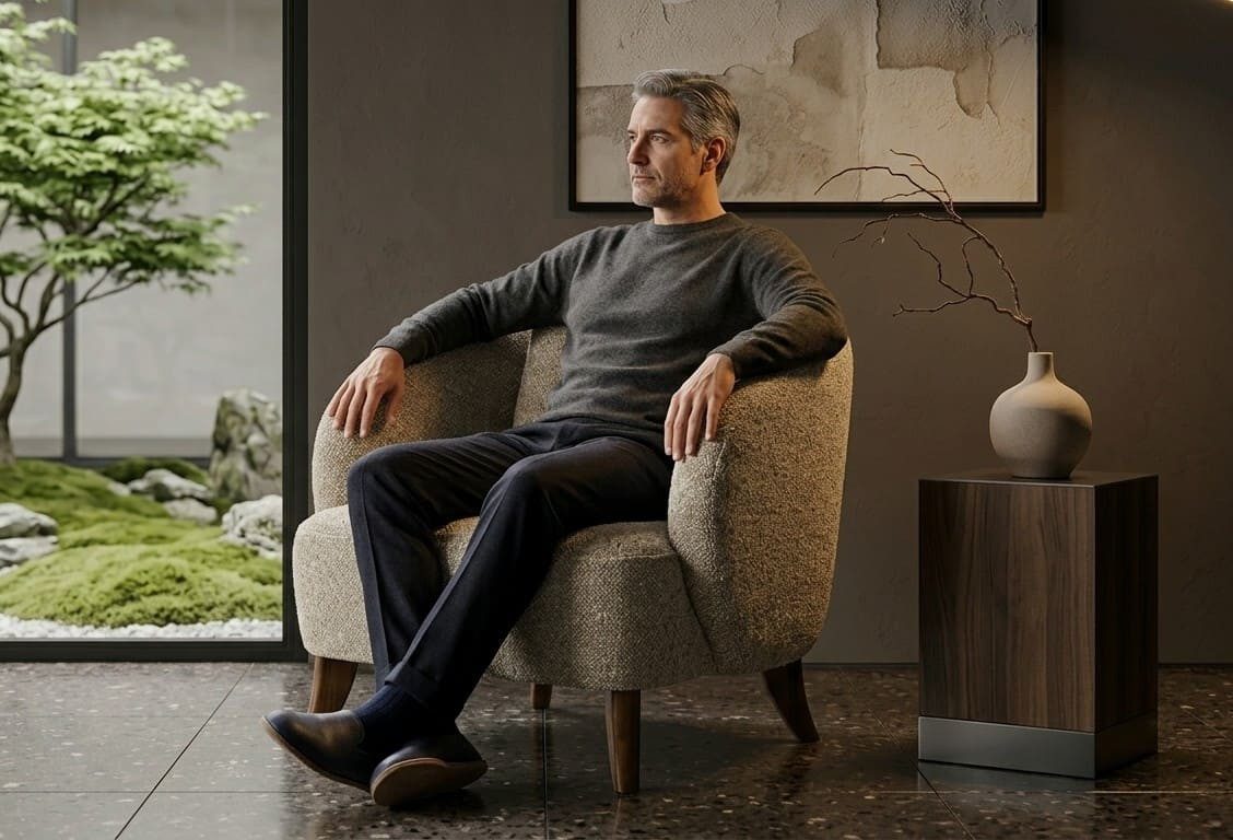 JVmoebel Loungesessel Sessel Moderner Stil Beigе Luxuriöse Bequem Stilvoll Minimalistisch (1-St), Made in Europa