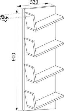 VCM Wandregal Holz Wandregal Hängeregal Regal Deko Board Lansi, 1-tlg.