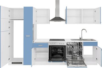 wiho Küchen Küchenzeile Husum, mit E-Geräten, Breite 310 cm