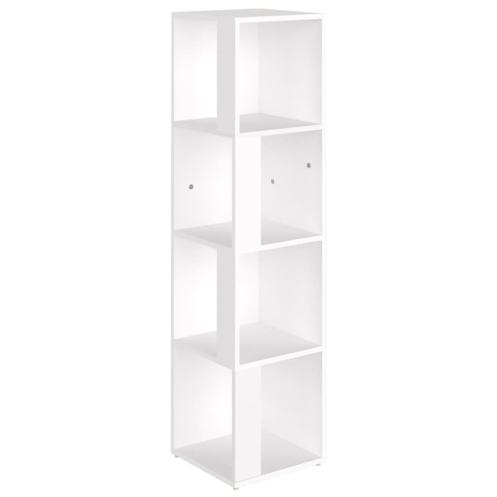 vidaXL Eckregal Eckregal Weiß 33x33x132 cm Holzwerkstoff, 1-tlg.