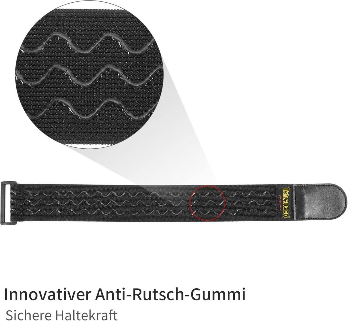 Thumbnail - LuxusKollektion Multitool Elastische Gurtbänder (8er-Pack) 46 x 5cm Klettverschlüsse, Packriemen