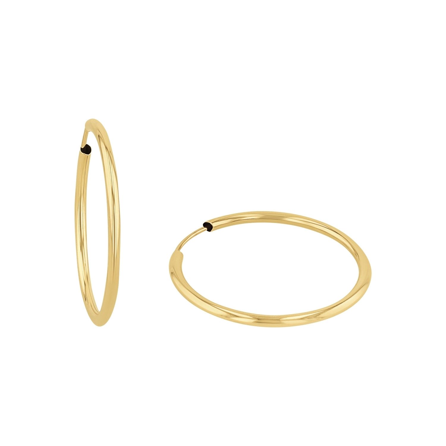 Amor Paar Creolen Amor Creolen für Damen, Gold 375 (Creolen, 2-tlg)