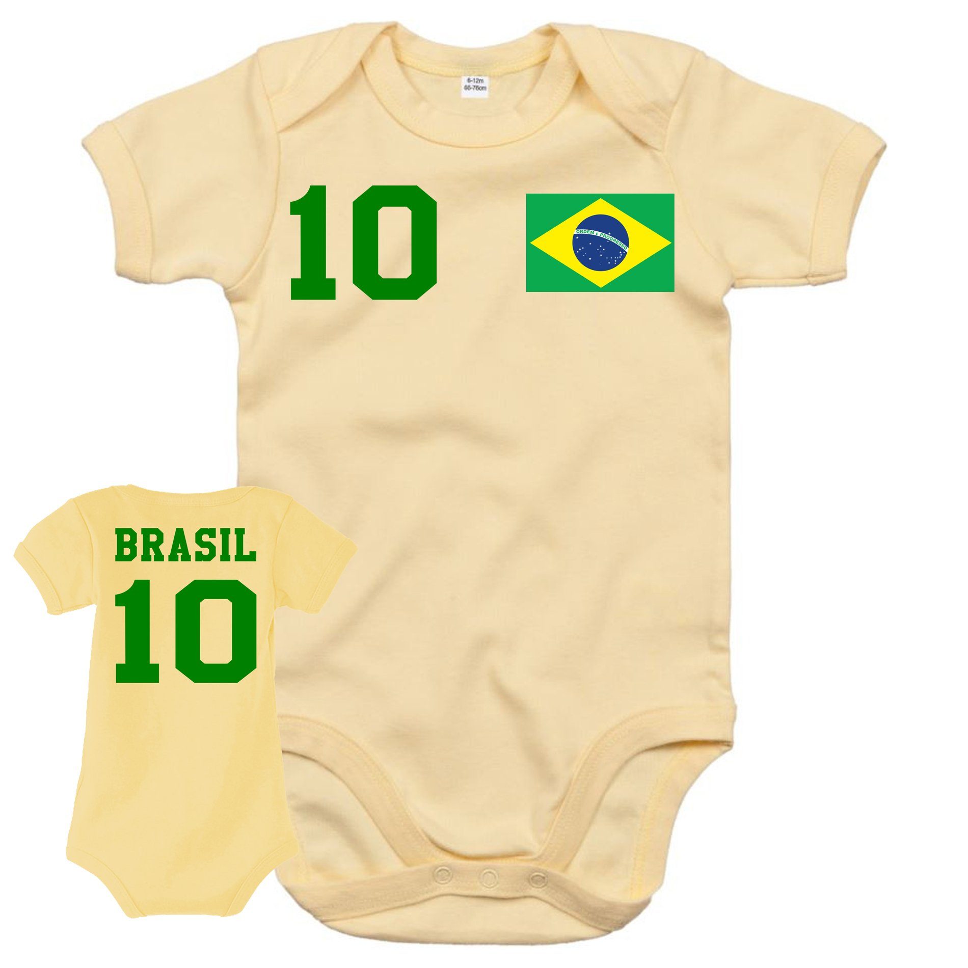 Strampler Sport & WM Weltmeister Fussball Body Copa Brasilien Baby Kinder Trikot Brownie Blondie