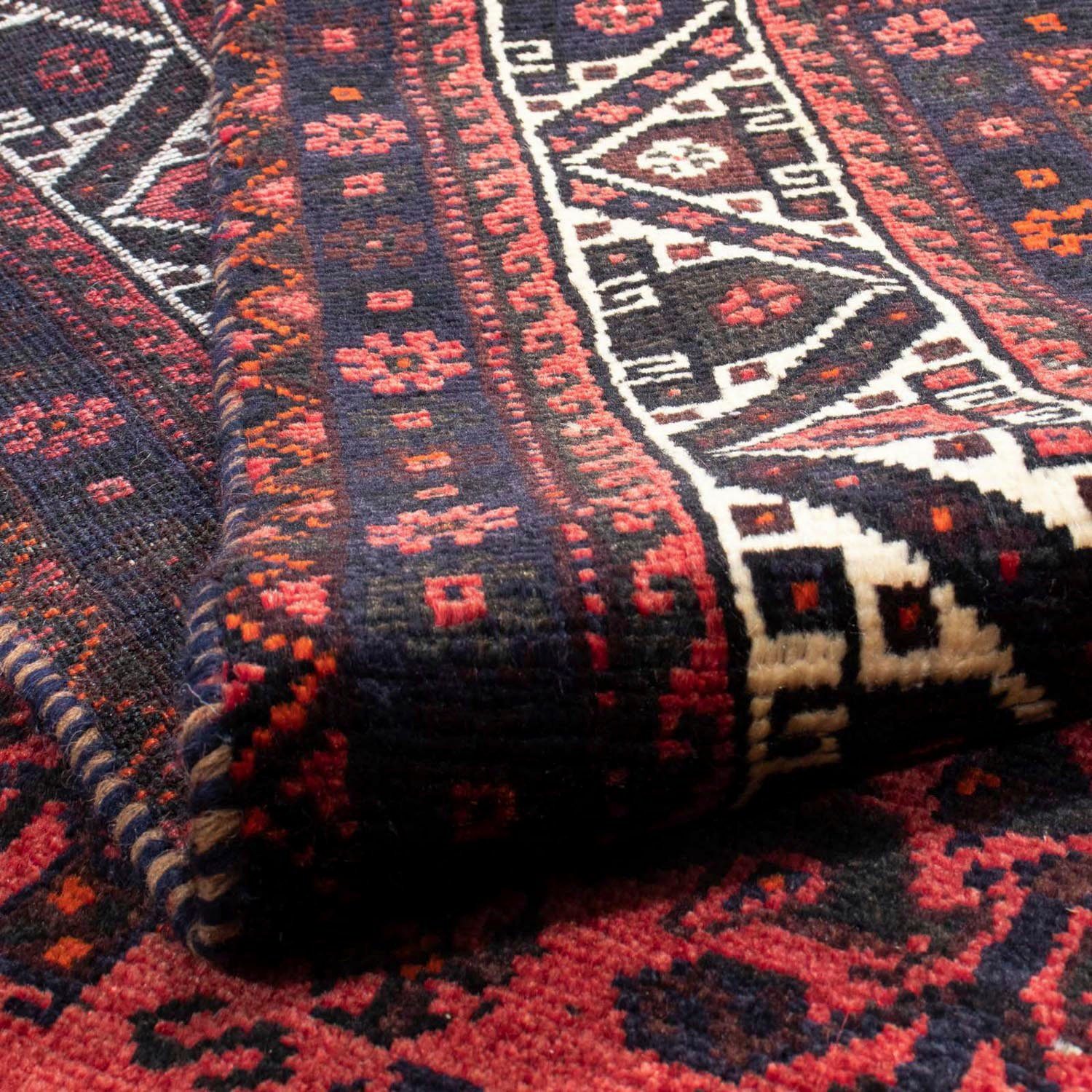 Shiraz mm, 10 Rosso cm, 300 207 Zertifikat Höhe: x mit Wollteppich Medaillon rechteckig, morgenland, Unikat