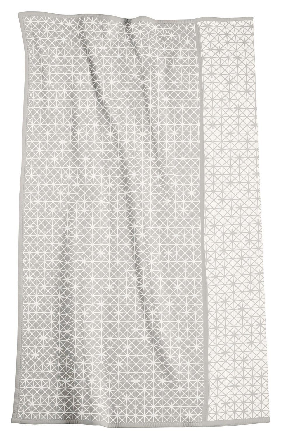 Wohndecke White Star, Biederlack, mit modernem Sterne-Design, Kuscheldecke,  wendbare Wohndecke in grau und weiß