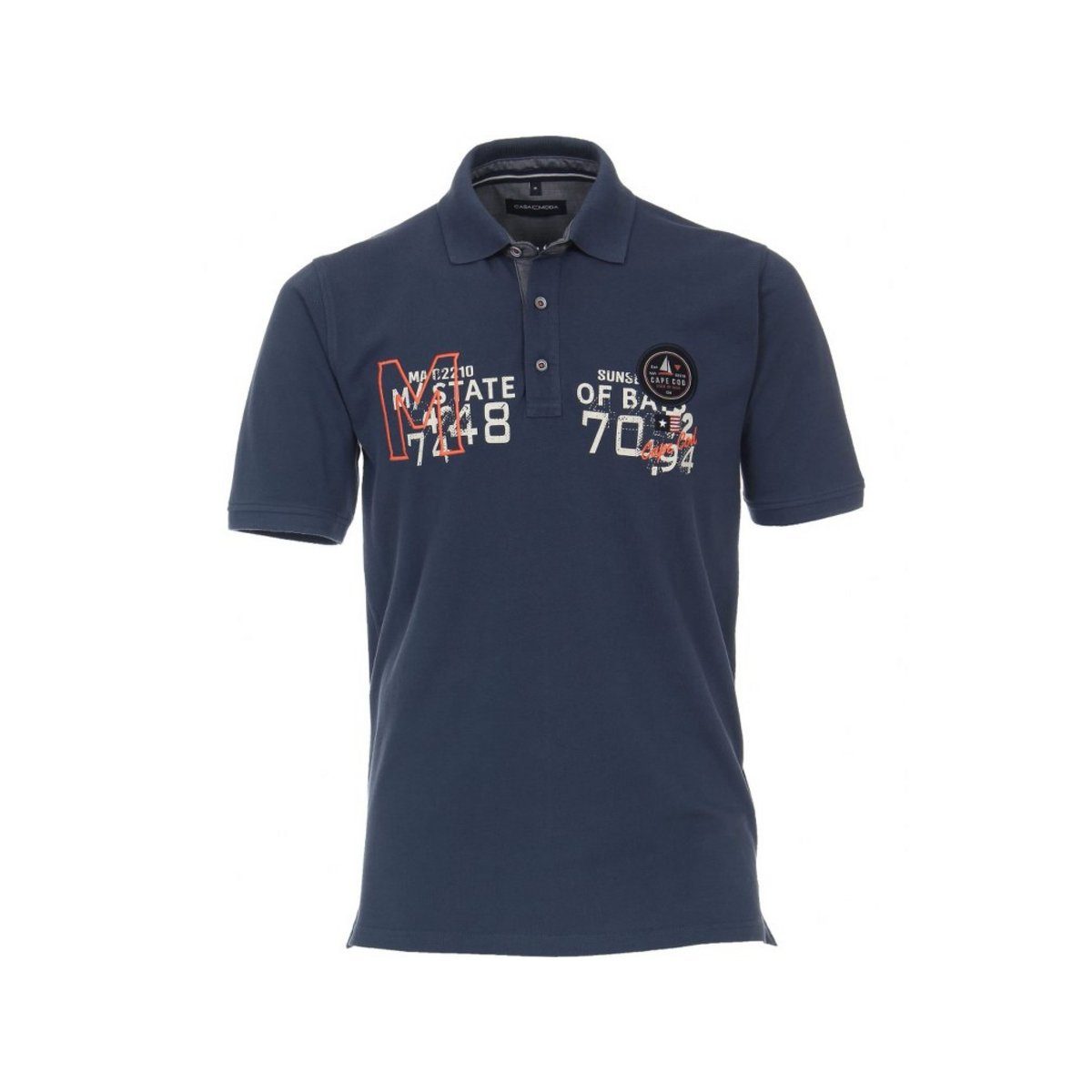 T-Shirt CASAMODA Blau (1-tlg) VENTI textil passform (175) blau