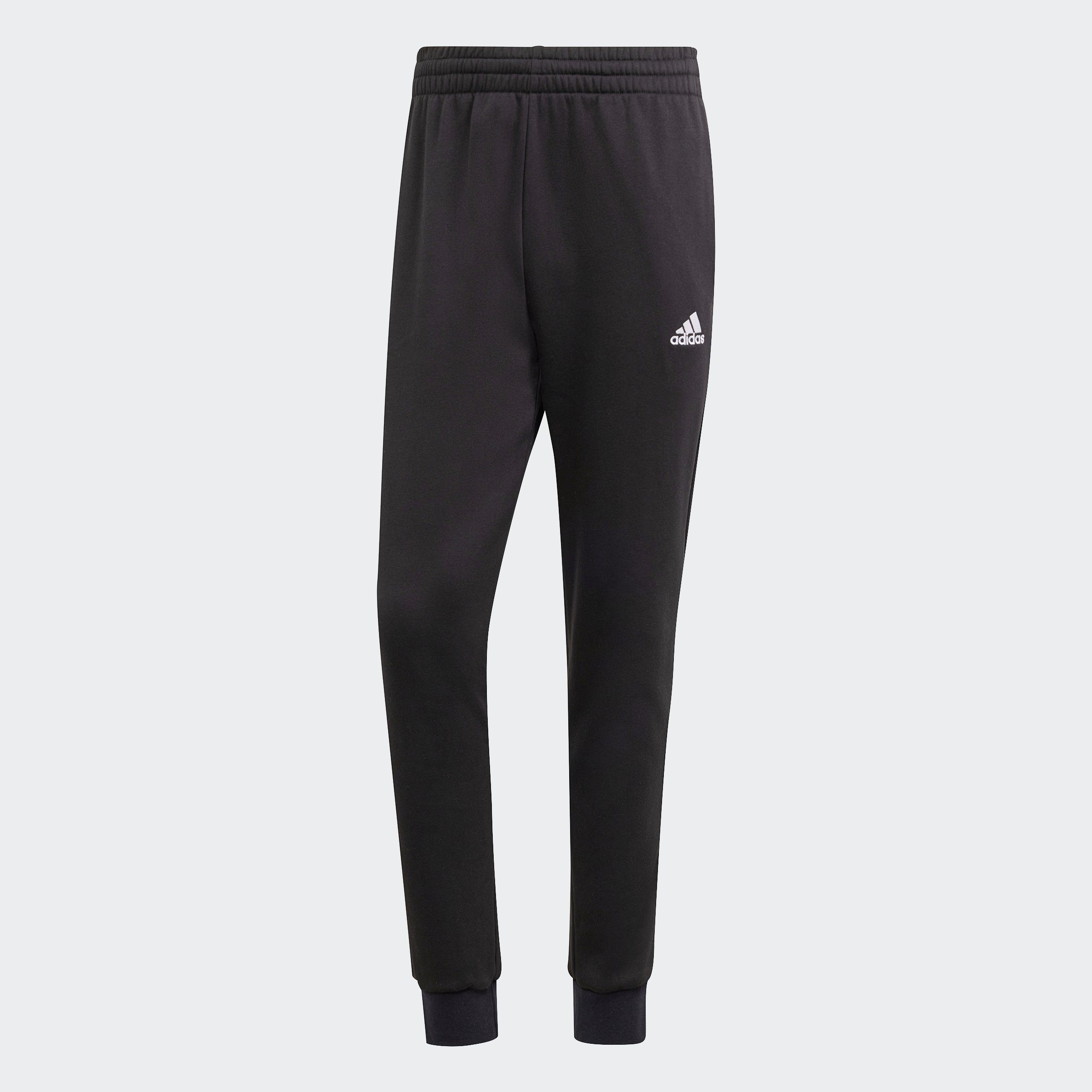 Heather Medium adidas (2-tlg) 3-STREIFEN BASIC Grey / Black Trainingsanzug Sportswear