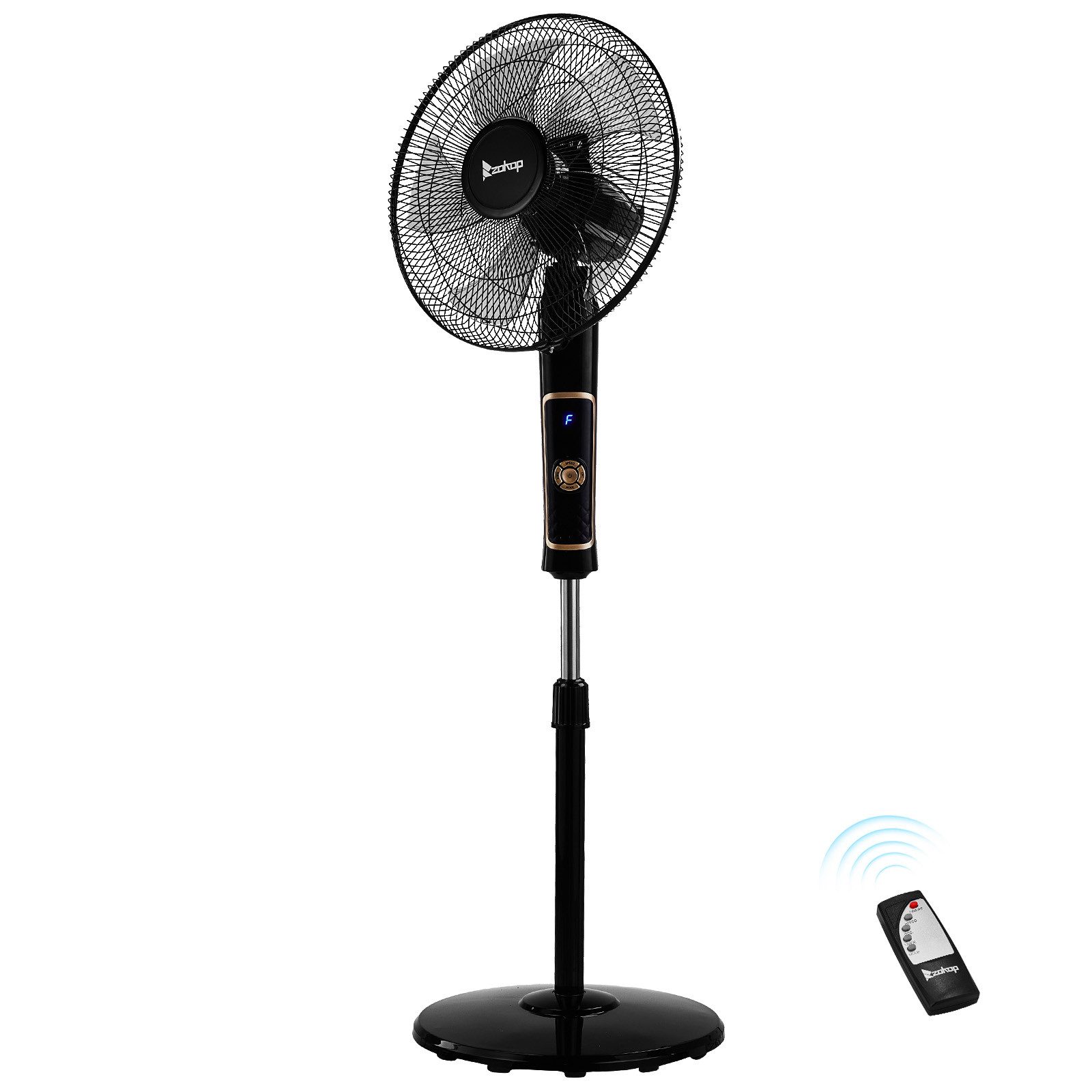 LALAHO Standventilator 65W Standventilator mit fünf Flügeln, Fernbedienung
