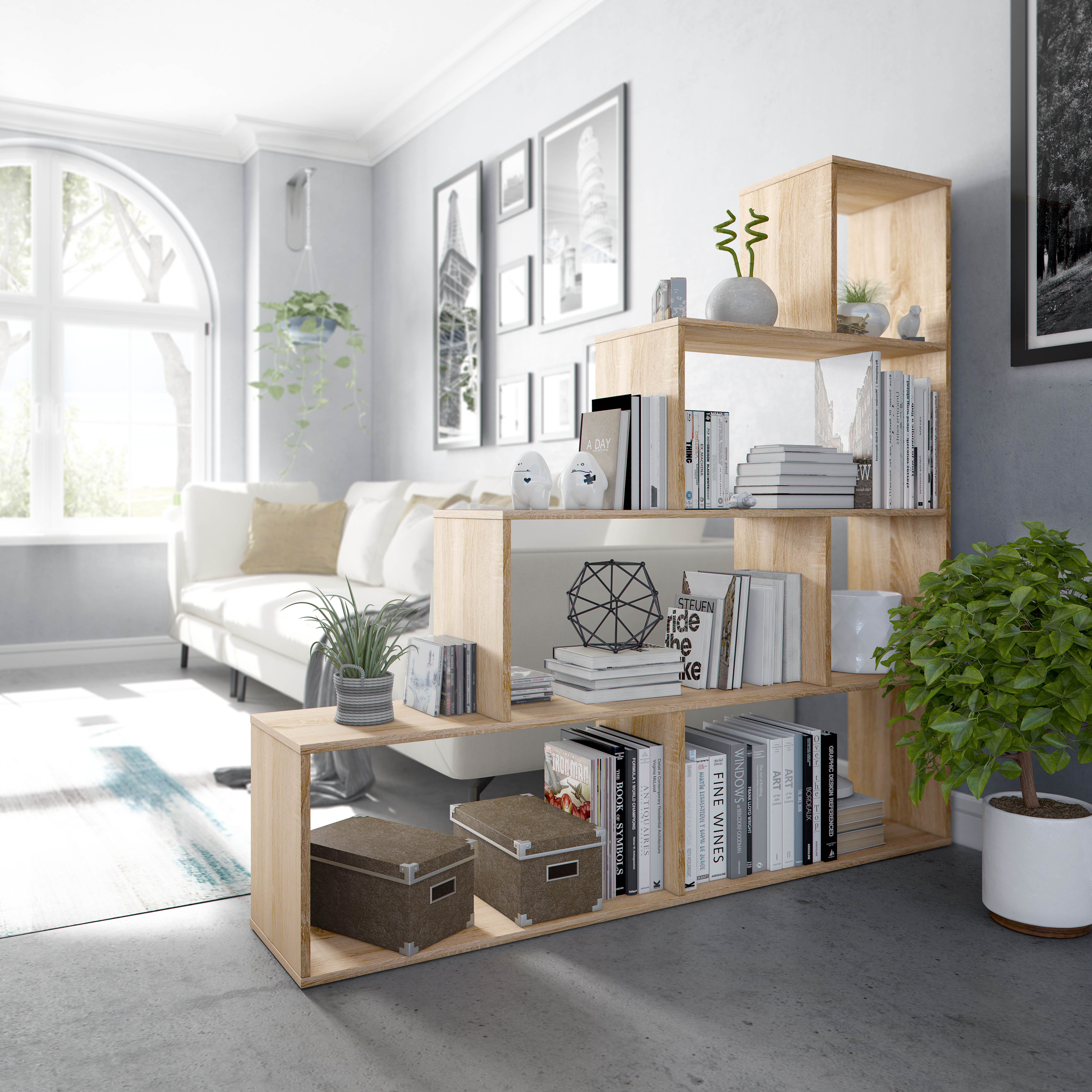 habeig Stufenregal Stufenregal Bücherregal Treppenregal Raumteiler günstig online kaufen