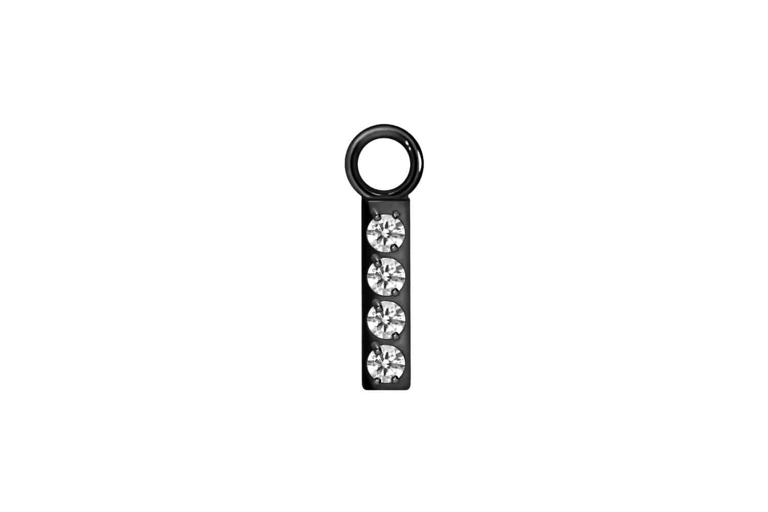 Piercing-Set Chirurgenstahl Anhänger für Clicker KRISTALLBALKEN