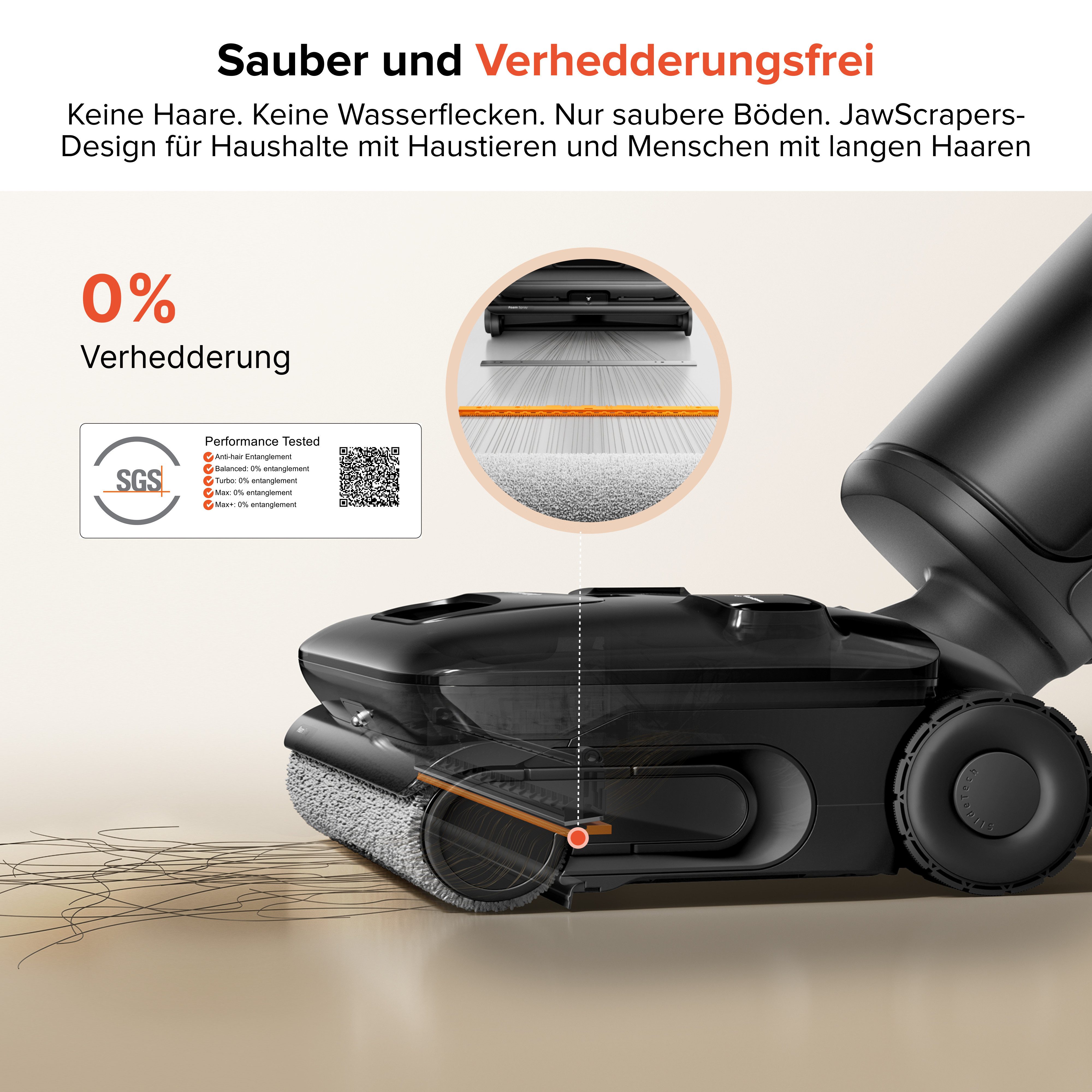 Roborock Nass-Trocken-Akkusauger F25 ACE Pro, beutellos, 25.000 Pa, 95 °C Selbstreinigung, Dock-Trocknung und App-Anpassung