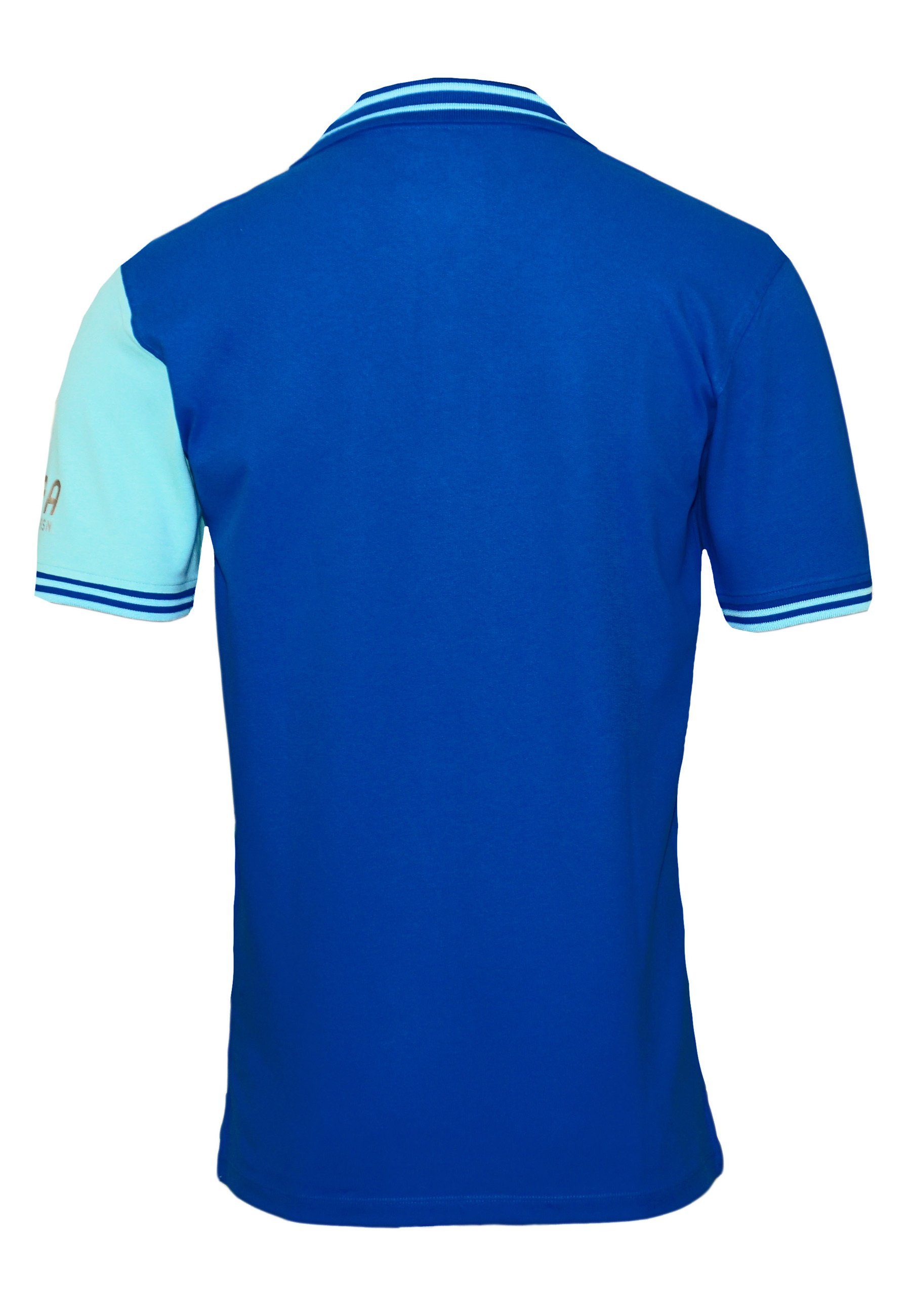 Poloshirt Poloshirt Polohemd No.3 blau Polo Assn Shirt (1-tlg) U.S.
