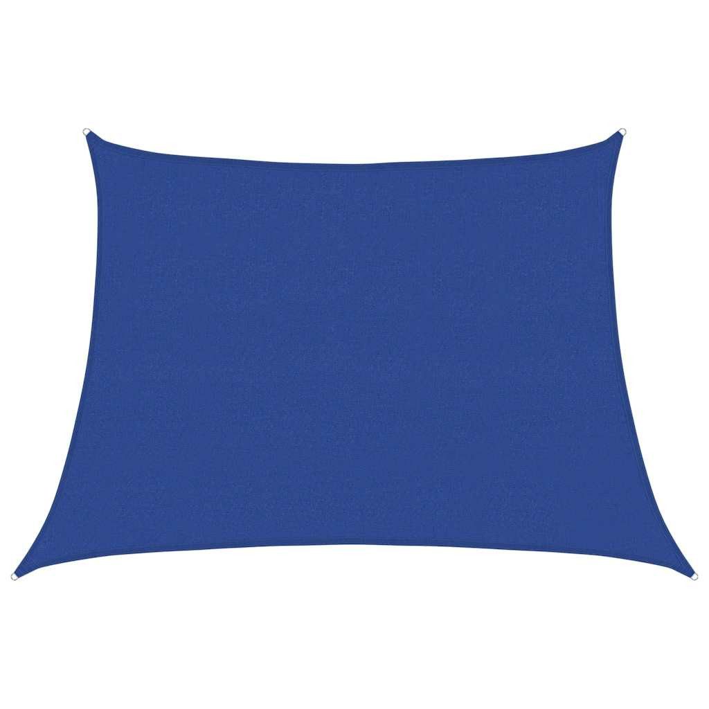 vidaXL Sonnensegel Sonnensegel 160 g/m² Trapezform Blau 4/5x3 m HDPE, (1-tlg)
