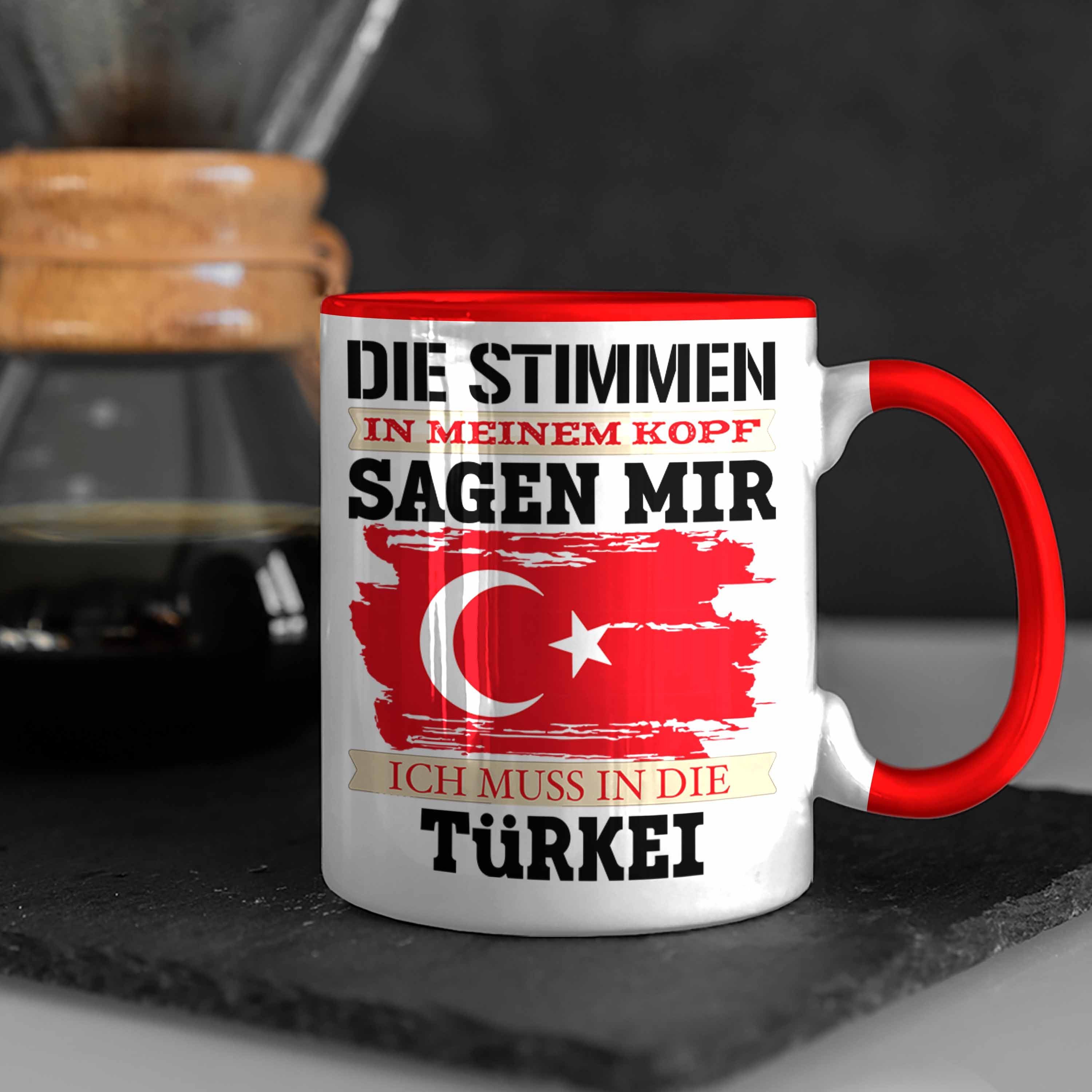 Trendation Land Rot Tasse Urlaub Tasse Trendation Türken Geschenk - Türkei für