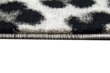 Teppich Teppich modern Wohnzimmerteppich mit Leoparden Muster in grau schwarz creme, Teppich-Traum, rechteckig, Höhe: 11 mm