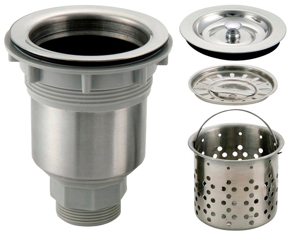 welltime Küchenspüle Amrum, rechteckig, 53,5/46 cm, Easy Clean Beschichtung, (inklusive Ab- und Überlaufgarnitur), hochwertige Keramik