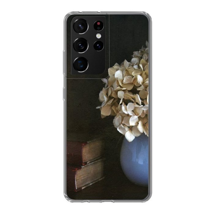 MuchoWow Handyhülle Hortensie - Stilleben - Blumen Phone Case Handyhülle Samsung Galaxy S21 Ultra Silikon Schutzhülle